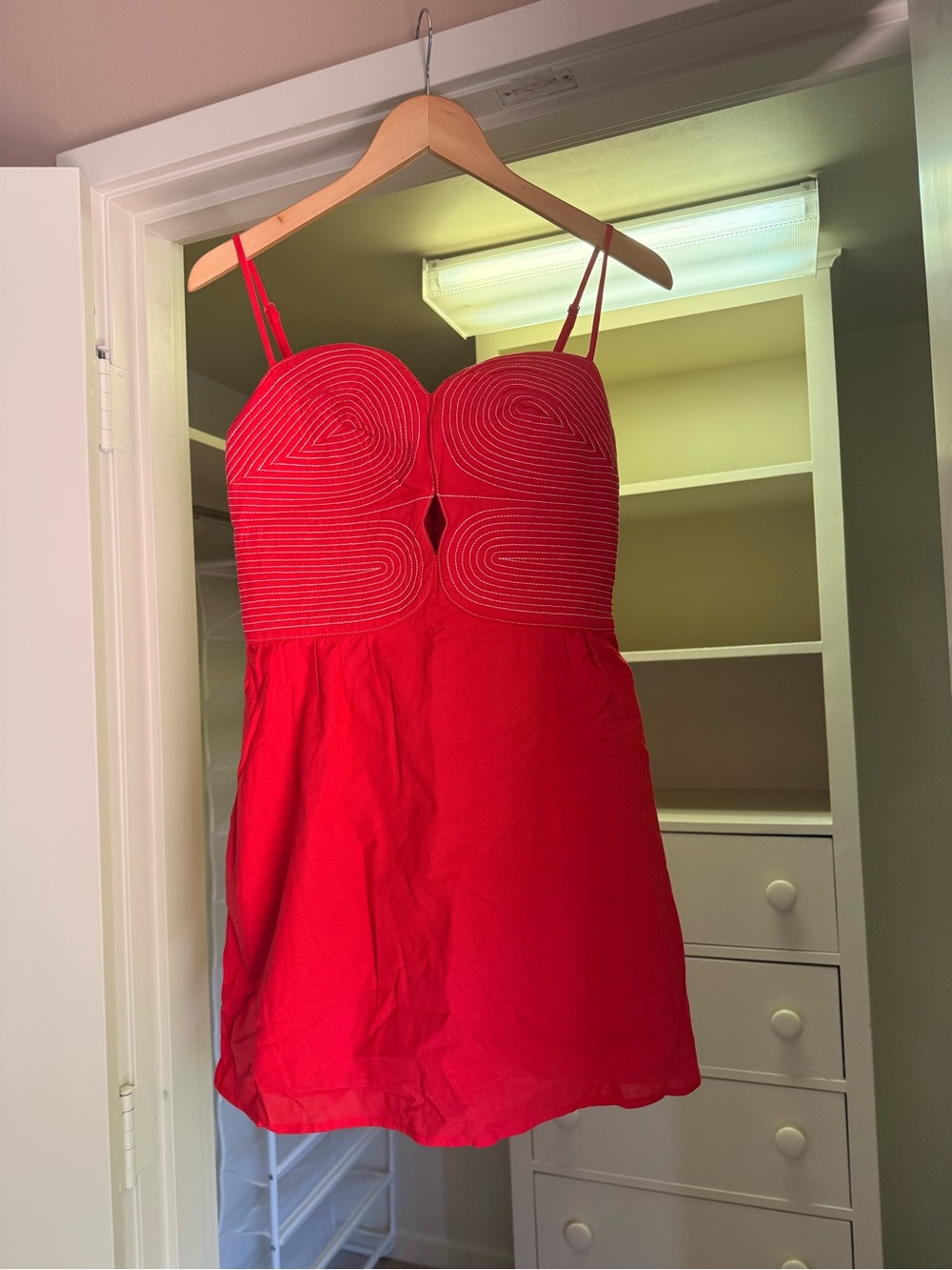 Red Spaghetti Strap Mini Dress - Picture 4 of 7